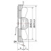 YWF 4E-250S Вентилятор осьовий 250мм YDWF68L25P4-300P-250 (220В, 975м3/год, IP54)